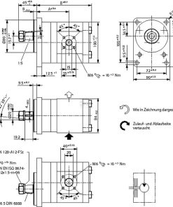 Motor hidráulico  de engranajes AZMF-11-016LSA20MB Bosch Rexroth