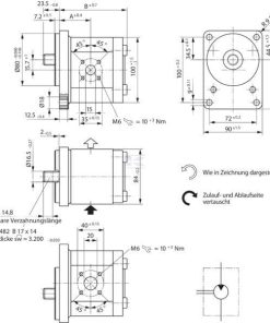 Motor hidráulico  de engranajes AZMF-11-019RFB20MB Bosch Rexroth