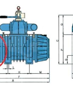 Bomba depresora, lubricación manual, B.P.