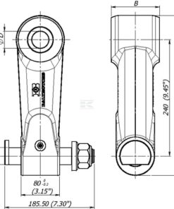 Articulac. BR2 80/45 perno 35