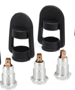 Conector de latón para baliza + tapón de goma (paquete de 4)