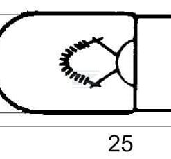 Bombilla H20W 12V 20W BA9s Hella
