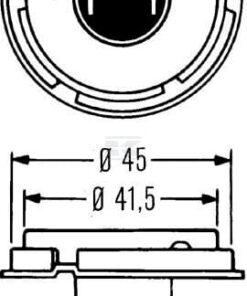 Bombilla Halógena redonda R2 12V 40W P45t-41 amarillo Safra