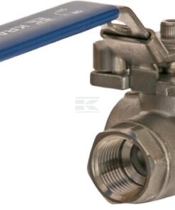 Válvula de esfera de 3 vías L 1/2" acero inoxidable 8 Válvula de esfera de 3 vías L 1/2