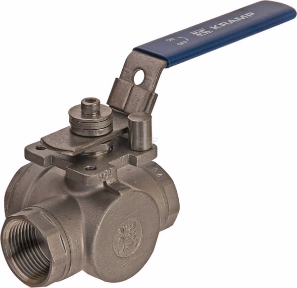 Válvula de esfera de 3 vías L 1" acero inoxidable 1 Válvula de esfera de 3 vías L 1" acero inoxidable