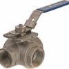 Válvula de bola de 3-vías T 1.1/2" , acero inox. 4 Válvula de bola de 3-vías T 1.1/2" , acero inox.
