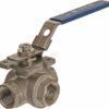 Válvula de esfera de 3 vías T 1/2" acero inoxidable