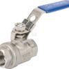 Llave de paso de esfera de inoxidable, 2 x hembra 3/4'' 4 Llave de paso de esfera de inoxidable, 2 x hembra 3/4''