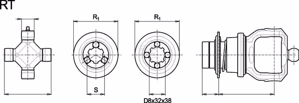 Horquilla con desconexión rápida, Ø1,3/4" - 20 estrías, 6/G5/G7/S6/H7 Bondioli&Pavesi 3 Horquilla con desconexión rápida, Ø1,3/4" - 20 estrías, 6/G5/G7/S6/H7 Bondioli&Pavesi