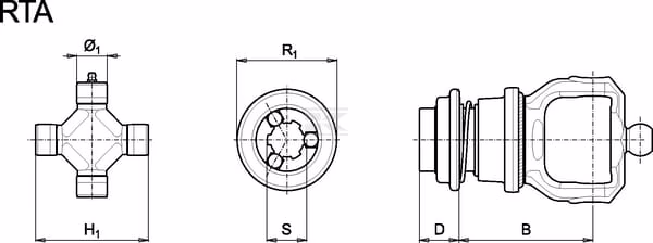 Horquilla con desconexión rápida, Ø1,3/4" - 20 estrías, 6/G5/G7/S6/H7 Bondioli&Pavesi 2 Horquilla con desconexión rápida, Ø1,3/4" - 20 estrías, 6/G5/G7/S6/H7 Bondioli&Pavesi