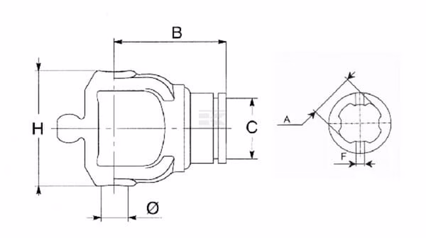 Nudo homocinético CV completo 80°, series SFT S6 2 Nudo homocinético CV completo 80°, series SFT S6