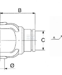 Horquilla para tubo perfilado, Ø47,4 mm, S6 Bondioli&Pavesi