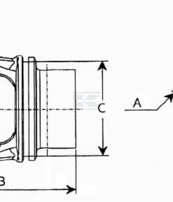 Horquilla para tubo perfilado, Ø44,2 mm, S5 Bondioli&Pavesi