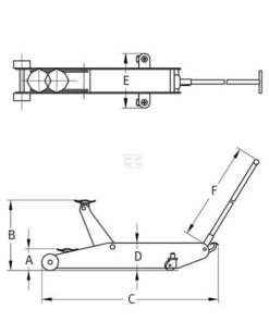 Gato carretilla 10 t Compac