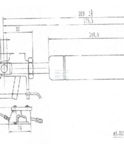Amortiguador de gas L209,0 mm 300N Stabilus