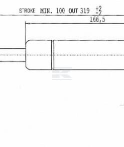 Amortiguador de gas L319,0 mm 200N Stabilus 8 Amortiguador de gas L319,0 mm 200N Stabilus
