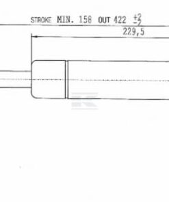 Amortiguador de gas L=422,0 mm 150N Stabilus