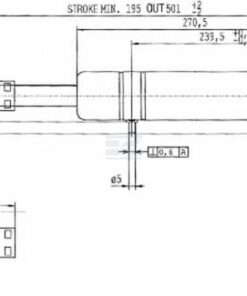 Amortiguador de gas L501,0 mm 220N Stabilus 7 Amortiguador de gas L501,0 mm 220N Stabilus