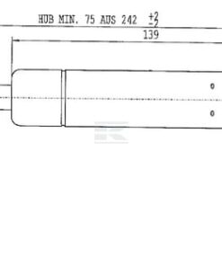 Amortiguador de gas L=242,0 mm 100N Stabilus 5 Amortiguador de gas L=242,0 mm 100N Stabilus