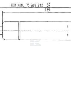 Amortiguador de gas L242,0 mm 200N Stabilus