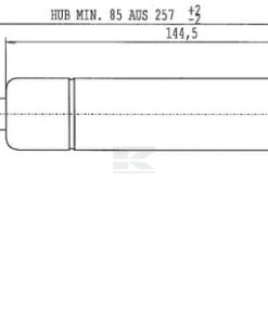 Amortiguador de gas L=257,0 mm 280N Stabilus