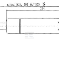 Amortiguador de gas L500,0 mm 450N Stabilus