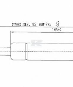 Amortiguador de gas L=275,0 mm 350N Stabilus