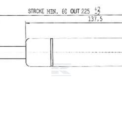 Amortiguador de gas L=225,0 mm 120N Stabilus