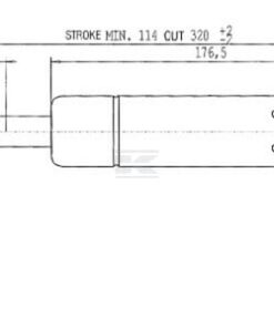 Amortiguador de gas L320,0 mm 100N Stabilus 7 Amortiguador de gas L320,0 mm 100N Stabilus