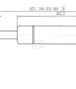 Amortiguador de gas L885,0 mm 600N Stabilus 3 Amortiguador de gas L885,0 mm 600N Stabilus