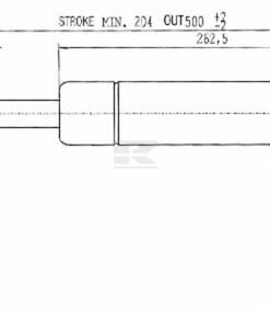 Amortiguador de gas L=500,0 mm 150N Stabilus 8 Amortiguador de gas L=500,0 mm 150N Stabilus