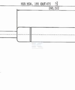 Amortiguador de gas L475,0 mm 200N Stabilus