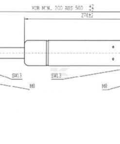 Amortiguador de gas L500,0 mm 250N Stabilus