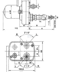 Motor de limpiaparabrisas 12 V 115°, eje L: 87 mm Ø 8 mm 5 Motor de limpiaparabrisas 12 V 115°, eje L: 87 mm Ø 8 mm