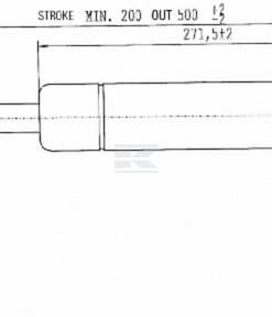 Amortiguador de gas L=500,0 mm 150N Stabilus 8 Amortiguador de gas L=500,0 mm 150N Stabilus