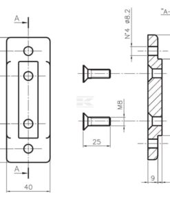 Soporte de brazo de retrovisor fijo