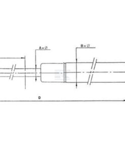 Puntal de gas L=233 mm, 150 N