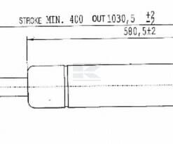 Amortiguador de gas L1030,5 mm 335N Stabilus 11 Amortiguador de gas L1030,5 mm 335N Stabilus