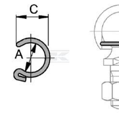 Circlip cincado S8