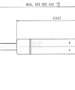 Amortiguador de gas L=669,0 mm 650N Stabilus