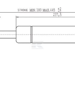Amortiguador de gas L=445,0 mm 200N Stabilus 3 Amortiguador de gas L=445,0 mm 200N Stabilus