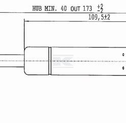 Amortiguador de gas L173,0 mm 250N Stabilus 8 Amortiguador de gas L173,0 mm 250N Stabilus