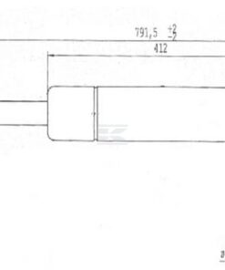 Amortiguador de gas L=791,5 mm 100N Stabilus 9 Amortiguador de gas L=791,5 mm 100N Stabilus