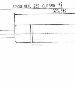 Amortiguador de gas L=590,0 mm 370N Stabilus 8 Amortiguador de gas L=590,0 mm 370N Stabilus