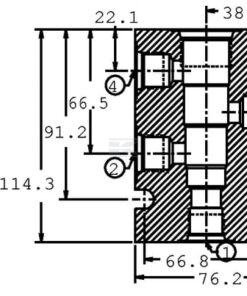 Cuerpo alu. CP12-4 -A-08 (1/2") 7 Cuerpo alu. CP12-4 -A-06 (3/8