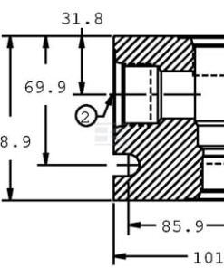 Cuerpo alu. CP20-2 -A-20 (1 1/4") 3 Cuerpo alu. CP20-2 -A-20 (1 1/4