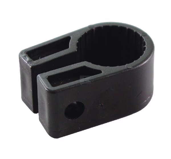 Fijación negra nailon 15,2 mm