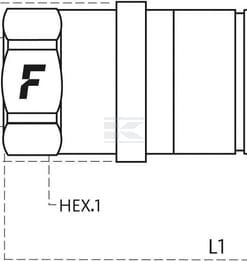 Mang acpl. 3/4"-1,3/16 UNF/ORFS 4 Mang acpl. 3/4