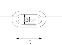 Cadena Ø3 mm x 26 mm, acero inox. A4, Kramp