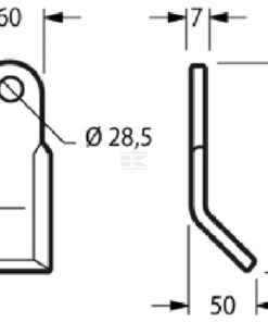 Mayal 60x7x230 mm Ø29, válido Cabe